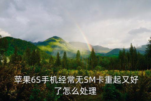  蘋果6S手機(jī)經(jīng)常無SM卡重起又好了怎么處理
