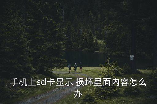 手機(jī)上sd卡顯示 損壞里面內(nèi)容怎么辦