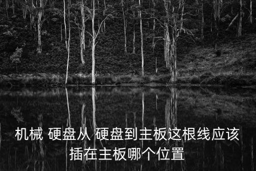 機(jī)械 硬盤從 硬盤到主板這根線應(yīng)該插在主板哪個位置