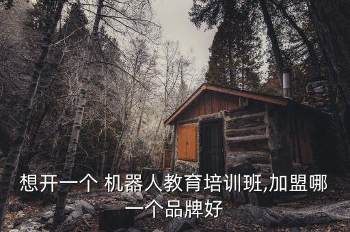 想開一個 機器人教育培訓班,加盟哪一個品牌好