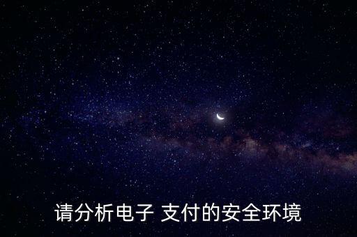 請分析電子 支付的安全環(huán)境