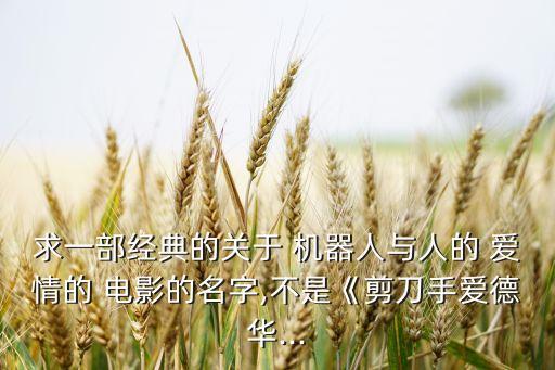 有關機器人愛情的電影大全,美國科幻機器人電影大全名單