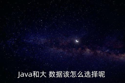 Java和大 數(shù)據(jù)該怎么選擇呢