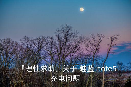 『理性求助』關于 魅藍 note5充電問題