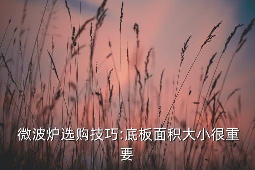  微波爐選購技巧:底板面積大小很重要