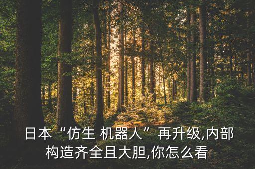  日本“仿生 機器人”再升級,內(nèi)部構(gòu)造齊全且大膽,你怎么看