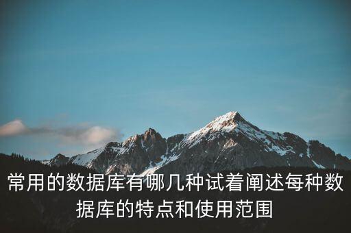 關(guān)系數(shù)據(jù)庫(kù)產(chǎn)品,大型關(guān)系數(shù)據(jù)庫(kù)主要使用產(chǎn)品有