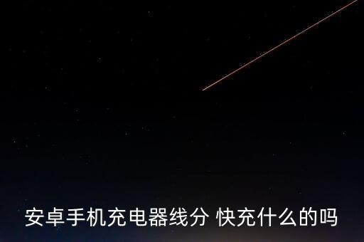 安卓手機充電器線分 快充什么的嗎