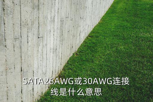 SATA26AWG或30AWG連接線是什么意思