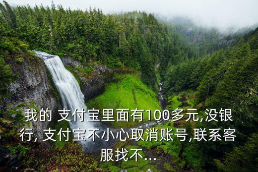 我的 支付寶里面有100多元,沒(méi)銀行, 支付寶不小心取消賬號(hào),聯(lián)系客服找不...