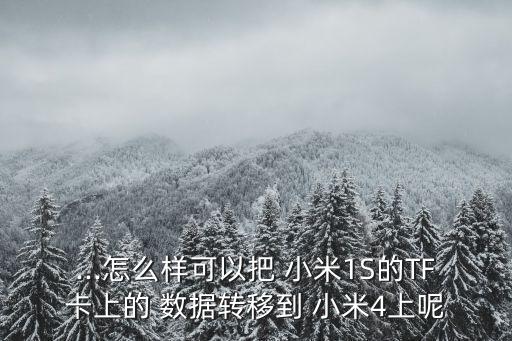 ...怎么樣可以把 小米1S的TF卡上的 數(shù)據(jù)轉(zhuǎn)移到 小米4上呢