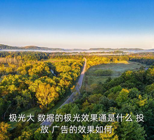 極光大 數(shù)據(jù)的極光效果通是什么 投放 廣告的效果如何