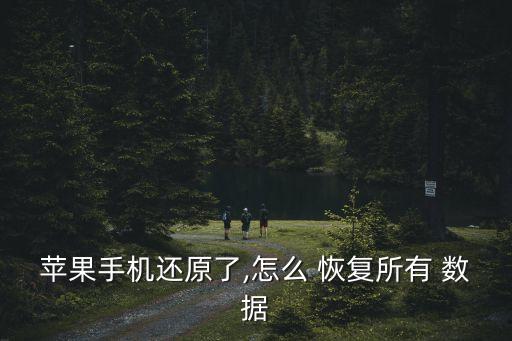 蘋果手機還原了,怎么 恢復所有 數據
