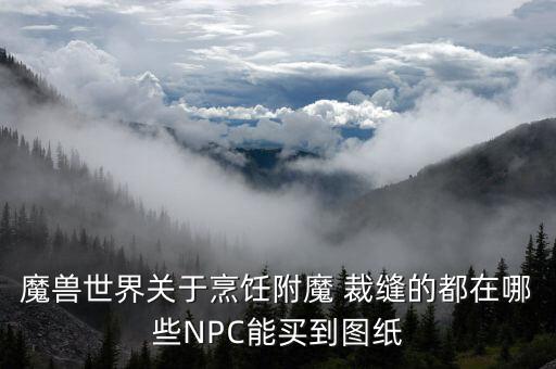 魔獸世界關于烹飪附魔 裁縫的都在哪些NPC能買到圖紙