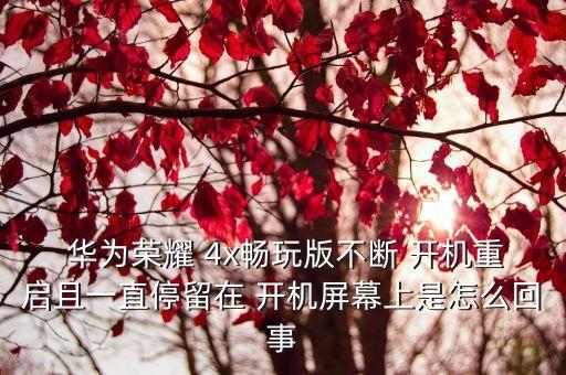  華為榮耀 4x暢玩版不斷 開機(jī)重啟且一直停留在 開機(jī)屏幕上是怎么回事