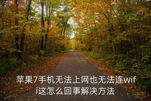  蘋果7手機無法上網(wǎng)也無法連wifi這怎么回事解決方法
