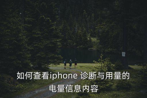 如何查看iphone 診斷與用量的電量信息內(nèi)容