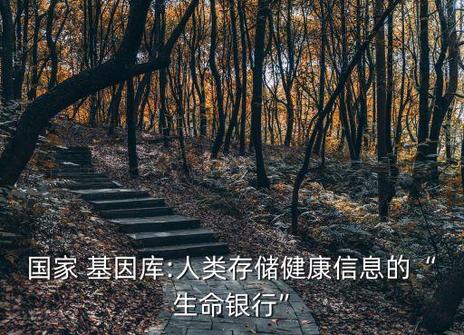 國(guó)家 基因庫(kù):人類存儲(chǔ)健康信息的“生命銀行”