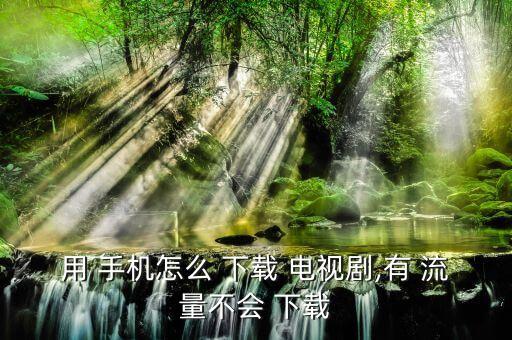 用 手機怎么 下載 電視劇,有 流量不會 下載