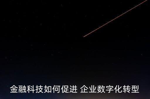 金融科技如何促進(jìn) 企業(yè)數(shù)字化轉(zhuǎn)型