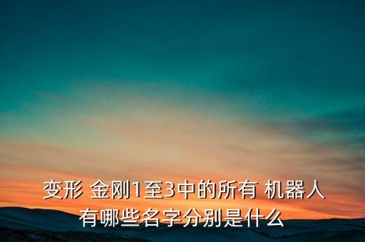 機(jī)器人的變形金剛圖片大全,變形金剛4所有機(jī)器人名字大全圖片大全