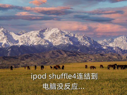  ipod shuffle4連結(jié)到電腦沒反應...
