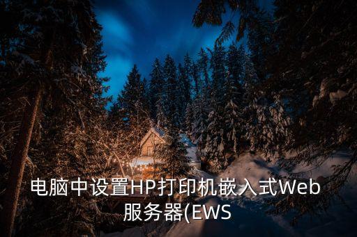 電腦中設(shè)置HP打印機(jī)嵌入式Web 服務(wù)器(EWS