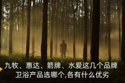 九牧、惠達、箭牌、水愛這幾個品牌 衛(wèi)浴產(chǎn)品選哪個,各有什么優(yōu)劣