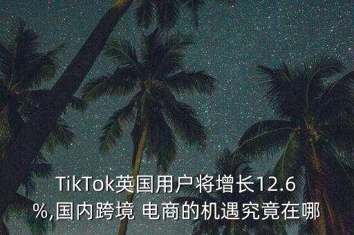 TikTok英國用戶將增長12.6%,國內(nèi)跨境 電商的機(jī)遇究竟在哪