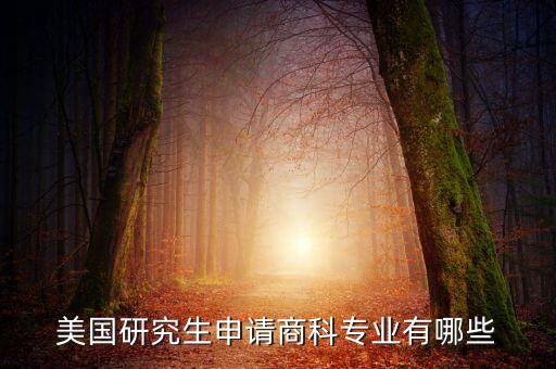 美國研究生申請商科專業(yè)有哪些