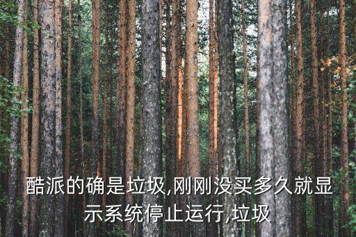  酷派的確是垃圾,剛剛沒(méi)買多久就顯示系統(tǒng)停止運(yùn)行,垃圾