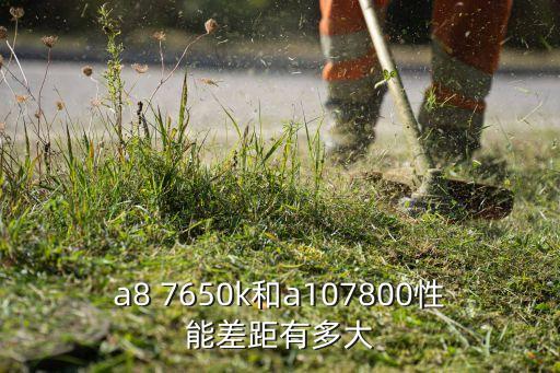 a8 7650k和a107800性能差距有多大