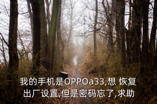 我的手機(jī)是OPPOa33,想 恢復(fù)出廠設(shè)置,但是密碼忘了,求助
