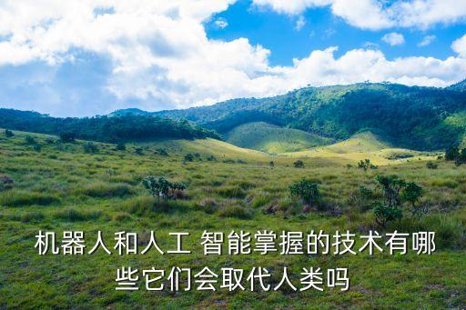  機器人和人工 智能掌握的技術(shù)有哪些它們會取代人類嗎