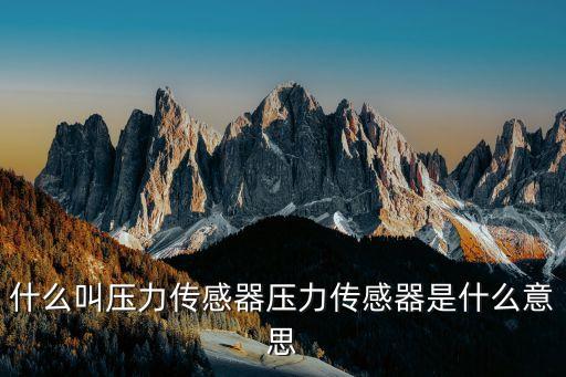 什么叫壓力傳感器壓力傳感器是什么意思