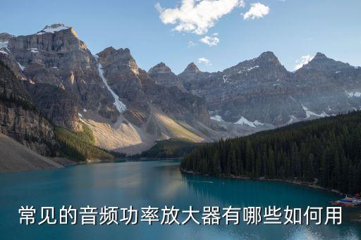 常見的音頻功率放大器有哪些如何用
