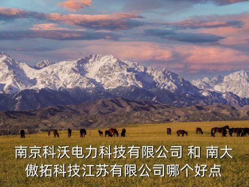 南京科沃電力科技有限公司 和 南大傲拓科技江蘇有限公司哪個好點