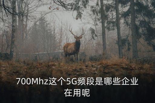5g頻段，700Mhz這個(gè)5G頻段是哪些企業(yè)在用呢