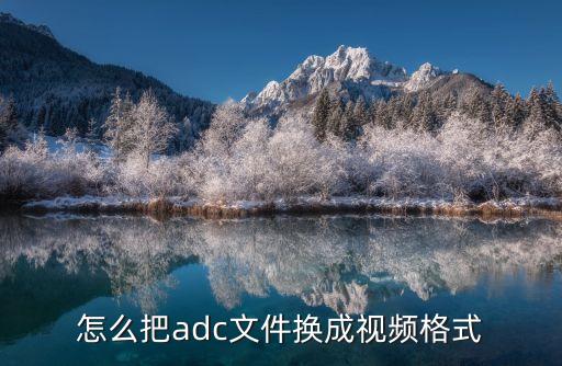 怎么把a(bǔ)dc文件換成視頻格式
