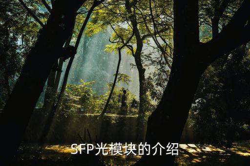 sfp光纖模塊，SFP光模塊的介紹