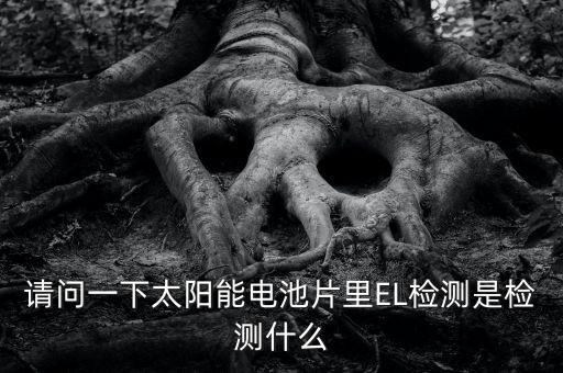 el測試，EL測試儀的作用