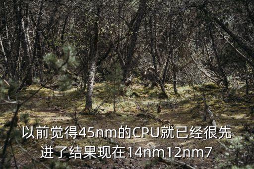 以前覺得45nm的CPU就已經(jīng)很先進(jìn)了結(jié)果現(xiàn)在14nm12nm7