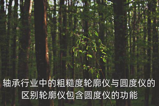 軸承行業(yè)中的粗糙度輪廓儀與圓度儀的區(qū)別輪廓儀包含圓度儀的功能