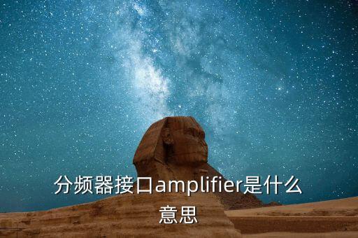 分頻器接口amplifier是什么意思