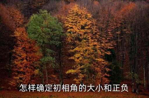 怎樣確定初相角的大小和正負(fù)