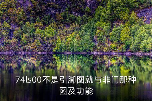 74ls00不是引腳圖就與非門那種圖及功能