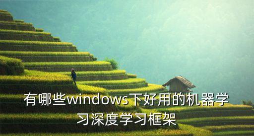 有哪些windows下好用的機器學習深度學習框架