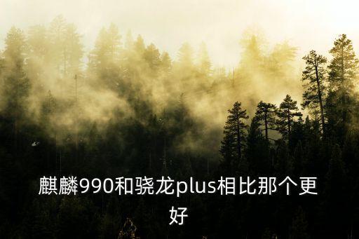 麒麟990和驍龍plus相比那個更好