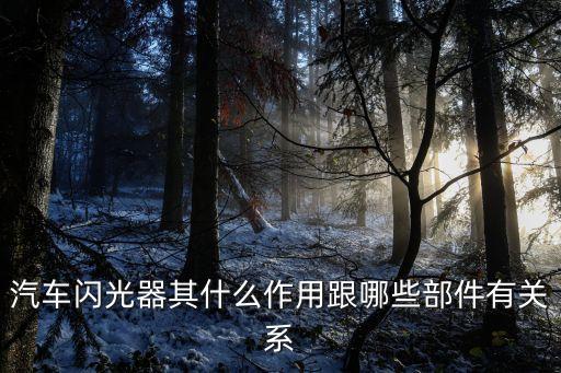 汽車閃光器其什么作用跟哪些部件有關(guān)系