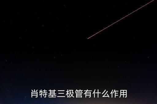 肖特基三極管有什么作用